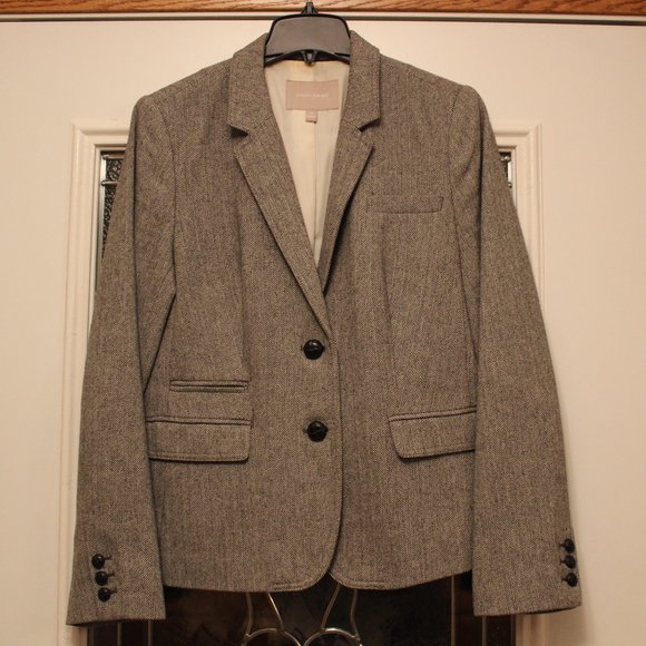 Banana Republic Jackets & Blazers - Banana Republic Gray Tweed Blazer Size 14